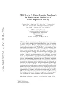 FED-Bench: A Cross-Granular Benchmark for Disentangled Evaluation of Facial Expression Editing