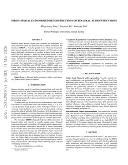 SIREN: Spatially-Informed Reconstruction of Binaural Audio with Vision