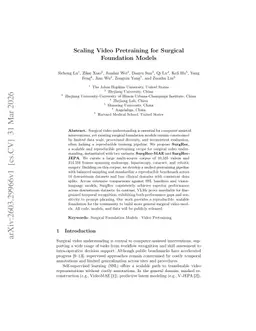 Scaling Video Pretraining for Surgical Foundation Models