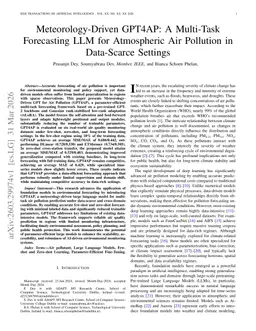 Meteorology-Driven GPT4AP: A Multi-Task Forecasting LLM for Atmospheric Air Pollution in Data-Scarce Settings