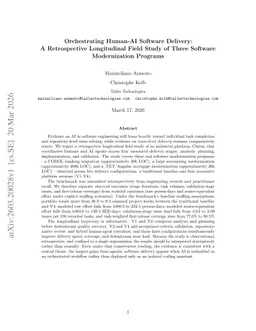 Orchestrating Human-AI Software Delivery: A Retrospective Longitudinal Field Study of Three Software Modernization Programs