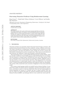 Fine-tuning Timeseries Predictors Using Reinforcement Learning