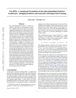 Var-JEPA: A Variational Formulation of the Joint-Embedding Predictive Architecture -- Bridging Predictive and Generative Self-Supervised Learning