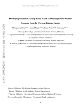 Developing Machine Learning-Based Watch-to-Warning Severe Weather Guidance from the Warn-on-Forecast System
