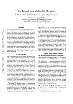 Voice Privacy from an Attribute-based Perspective