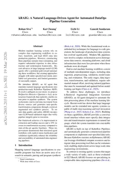 kRAIG: A Natural Language-Driven Agent for Automated DataOps Pipeline Generation