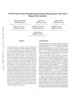 NCSTR: Node-Centric Decoupled Spatio-Temporal Reasoning for Video-based Human Pose Estimation