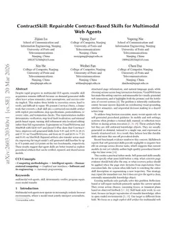 ContractSkill: Repairable Contract-Based Skills for Multimodal Web Agents