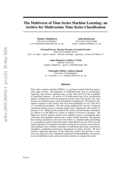 The Multiverse of Time Series Machine Learning: an Archive for Multivariate Time Series Classification