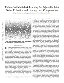 End-to-End Multi-Task Learning for Adjustable Joint Noise Reduction and Hearing Loss Compensation