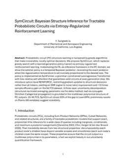 SymCircuit: Bayesian Structure Inference for Tractable Probabilistic Circuits via Entropy-Regularized Reinforcement Learning