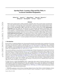 Speedup Patch: Learning a Plug-and-Play Policy to Accelerate Embodied Manipulation