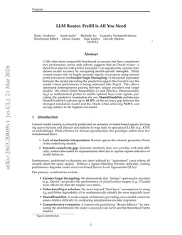 LLM Router: Prefill is All You Need