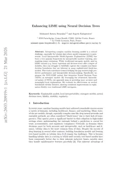 Enhancing LIME using Neural Decision Trees