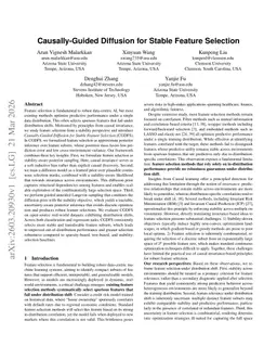 Causally-Guided Diffusion for Stable Feature Selection