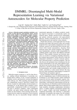 DMMRL: Disentangled Multi-Modal Representation Learning via Variational Autoencoders for Molecular Property Prediction