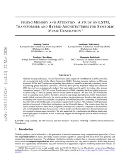 Fusing Memory and Attention: A study on LSTM, Transformer and Hybrid Architectures for Symbolic Music Generation