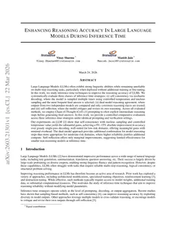 enhancing reasoning accuracy in large language models during inference time