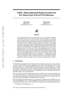 TIDE: Token-Informed Depth Execution for Per-Token Early Exit in LLM Inference