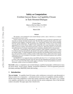 Safety as Computation: Certified Answer Reuse via Capability Closure in Task-Oriented Dialogue