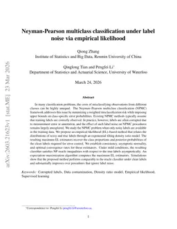 Neyman-Pearson multiclass classification under label noise via empirical likelihood