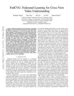 FedCVU: Federated Learning for Cross-View Video Understanding