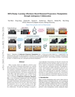BiPreManip: Learning Affordance-Based Bimanual Preparatory Manipulation through Anticipatory Collaboration