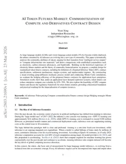 AI Token Futures Market: Commoditization of Compute and Derivatives Contract Design