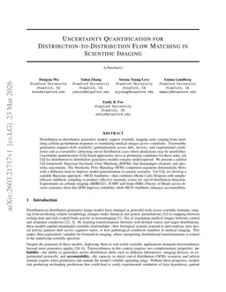 Uncertainty Quantification for Distribution-to-Distribution Flow Matching in Scientific Imaging