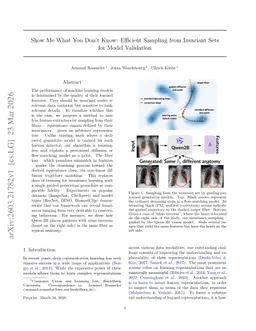 Show Me What You Don't Know: Efficient Sampling from Invariant Sets for Model Validation