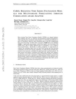 CoRA: Boosting Time Series Foundation Models for Multivariate Forecasting through Correlation-aware Adapter