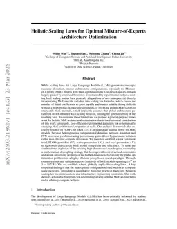 Holistic Scaling Laws for Optimal Mixture-of-Experts Architecture Optimization