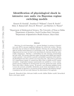 Identification of physiological shock in intensive care units via Bayesian regime switching models