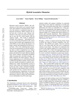 Hybrid Associative Memories