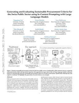 Generating and Evaluating Sustainable Procurement Criteria for the Swiss Public Sector using In-Context Prompting with Large Language Models