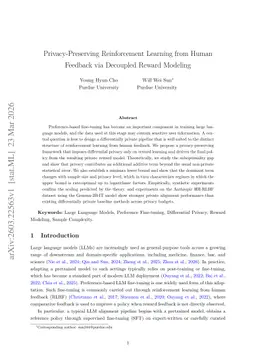 Privacy-Preserving Reinforcement Learning from Human Feedback via Decoupled Reward Modeling