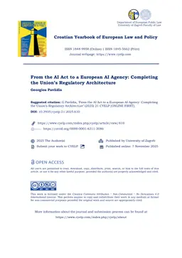 From the AI Act to a European AI Agency: Completing the Union's Regulatory Architecture