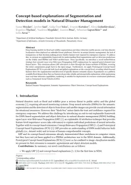 Concept-based explanations of Segmentation and Detection models in Natural Disaster Management