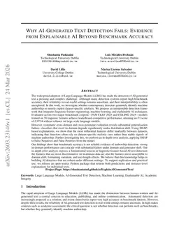 Why AI-Generated Text Detection Fails: Evidence from Explainable AI Beyond Benchmark Accuracy