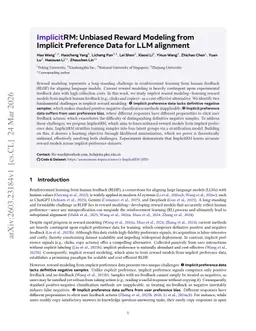 ImplicitRM: Unbiased Reward Modeling from Implicit Preference Data for LLM alignment