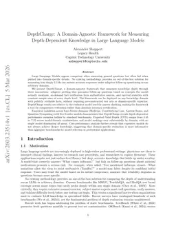 DepthCharge: A Domain-Agnostic Framework for Measuring Depth-Dependent Knowledge in Large Language Models