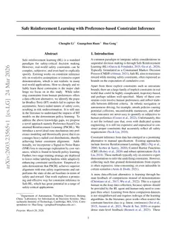 Safe Reinforcement Learning with Preference-based Constraint Inference