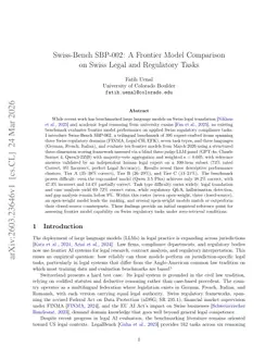Swiss-Bench SBP-002: A Frontier Model Comparison on Swiss Legal and Regulatory Tasks