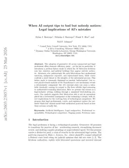 When AI output tips to bad but nobody notices: Legal implications of AI's mistakes