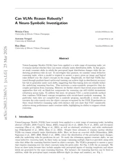 Can VLMs Reason Robustly? A Neuro-Symbolic Investigation