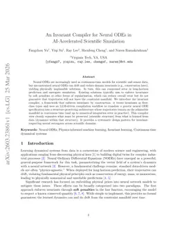 An Invariant Compiler for Neural ODEs in AI-Accelerated Scientific Simulation