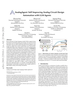 AnalogAgent: Self-Improving Analog Circuit Design Automation with LLM Agents