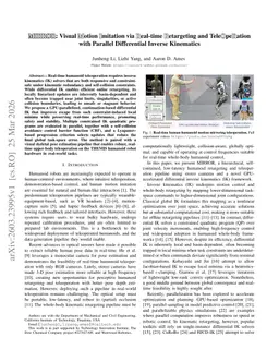 MIRROR: Visual Motion Imitation via Real-time Retargeting and Teleoperation with Parallel Differential Inverse Kinematics